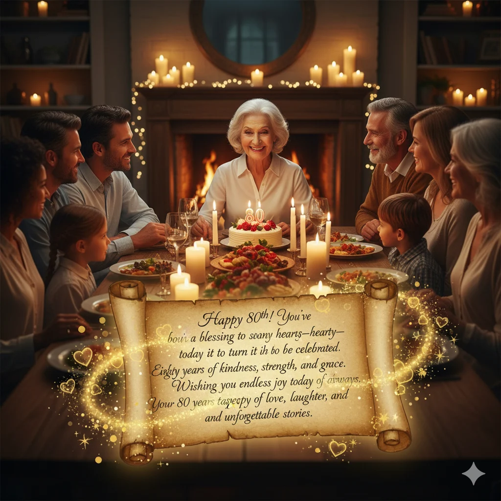 80th birthday wishes