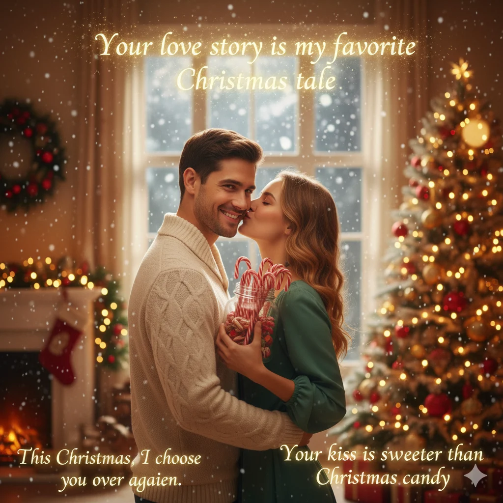 christmas wishes and mistletoe kisses