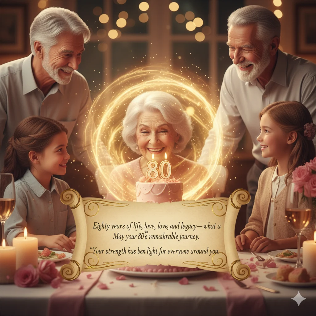 80th birthday wishes