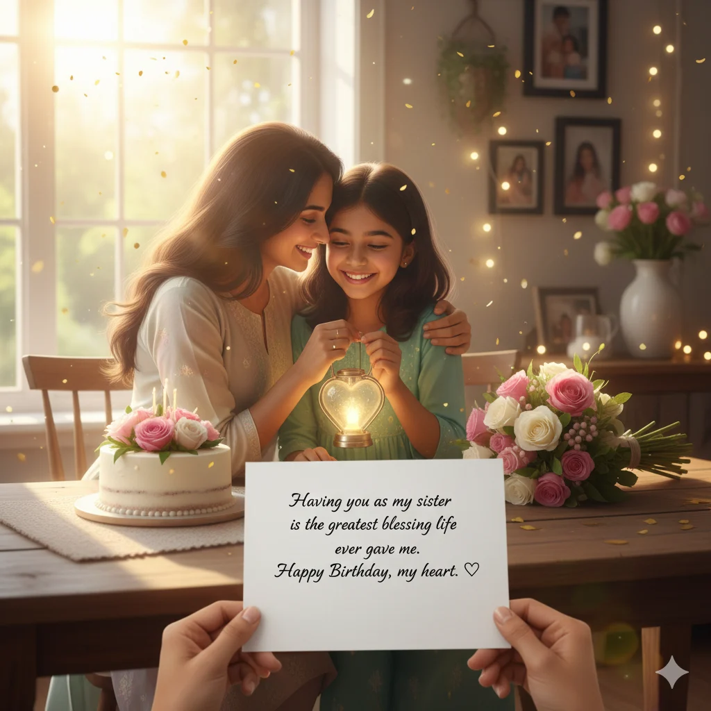 short heart touching birthday wishes for sister