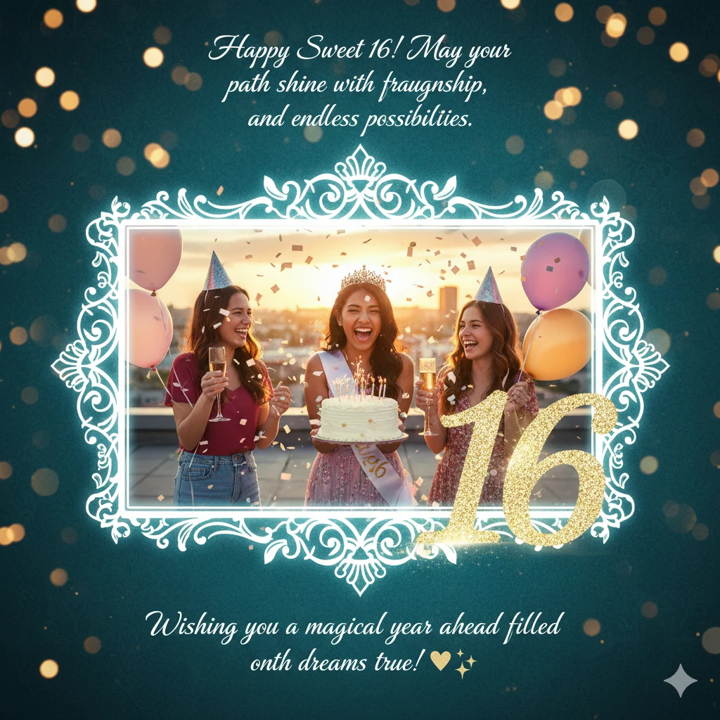sweet 16 birthday wishes