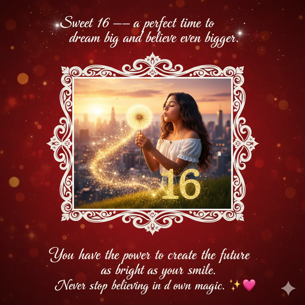 sweet 16 birthday wishes