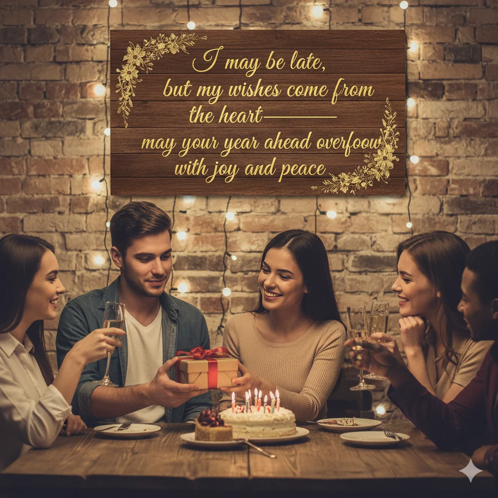 late birthday wishes