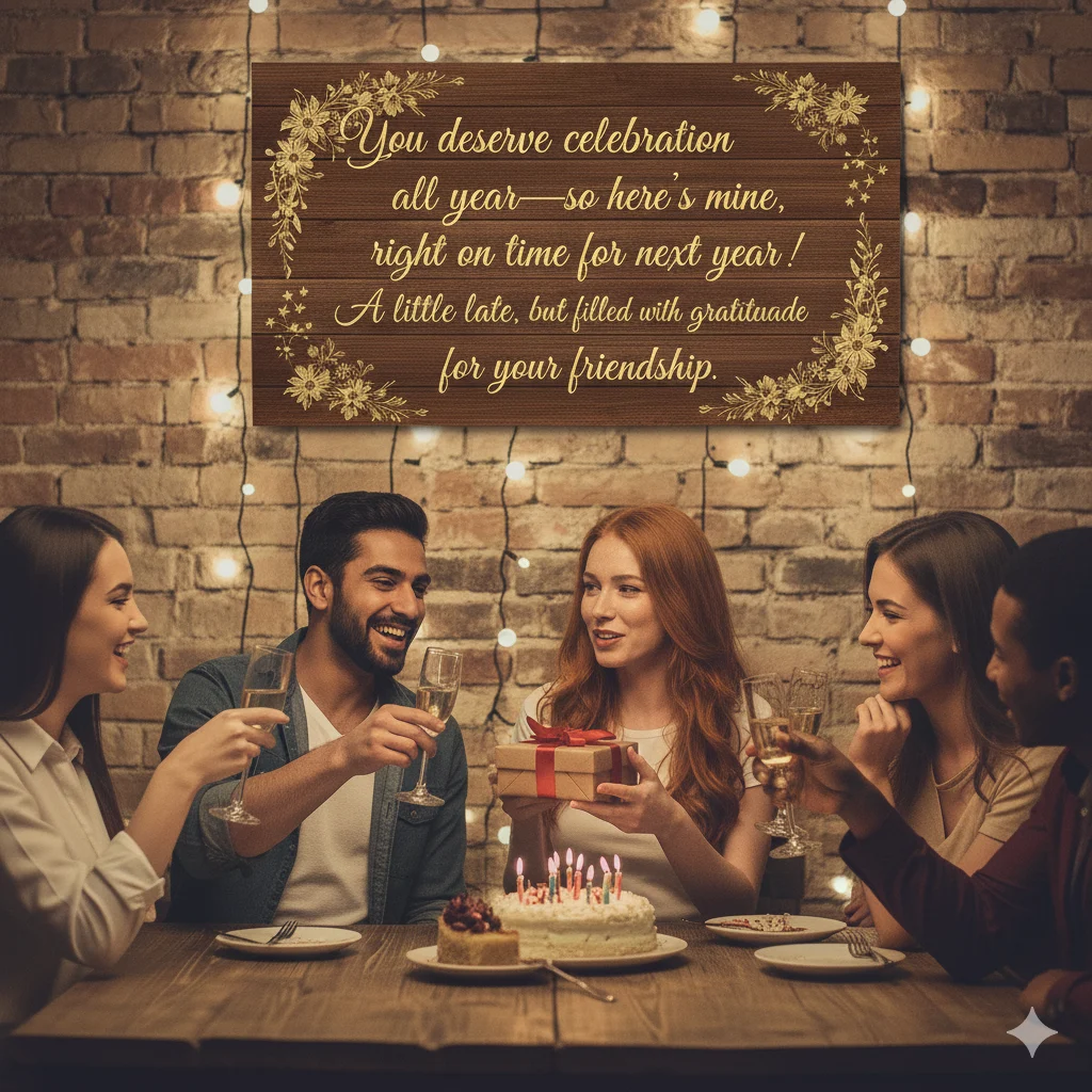 late birthday wishes