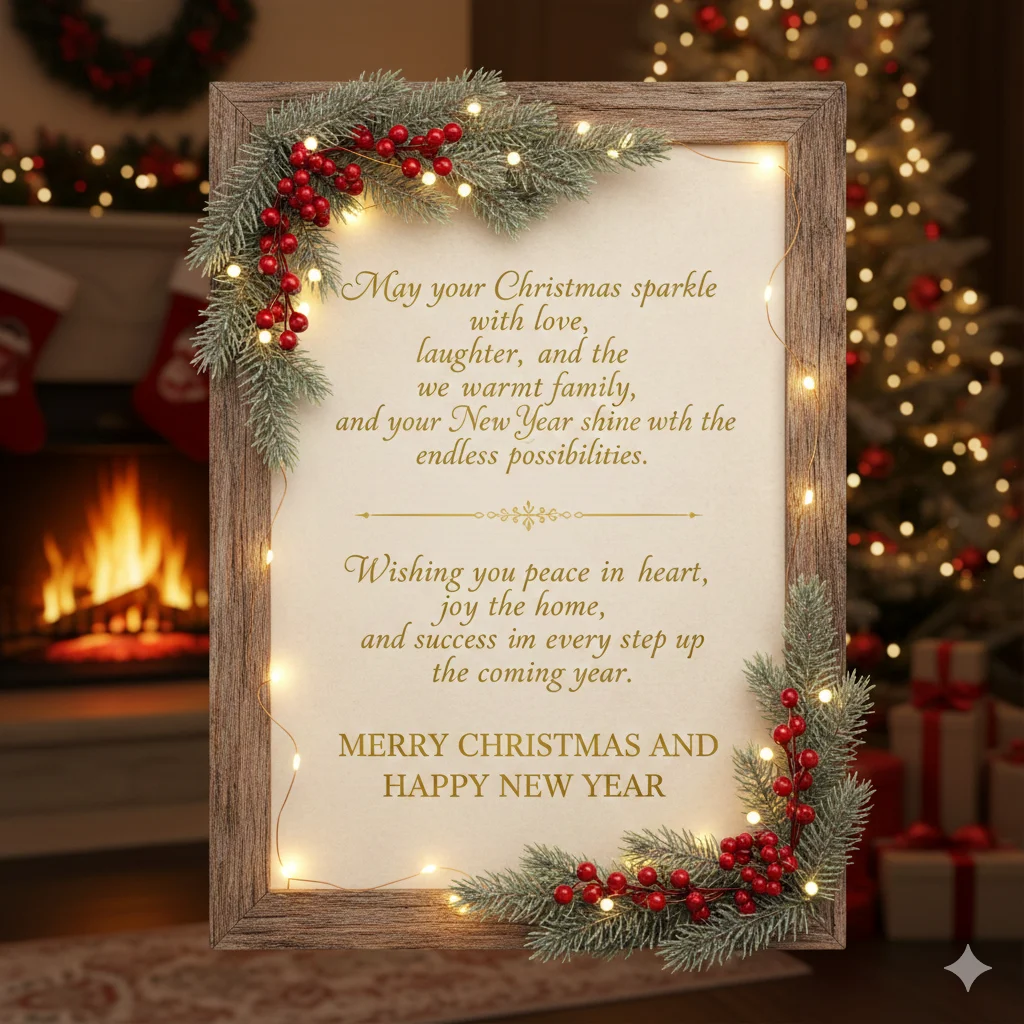 merry christmas and happy new year wishes