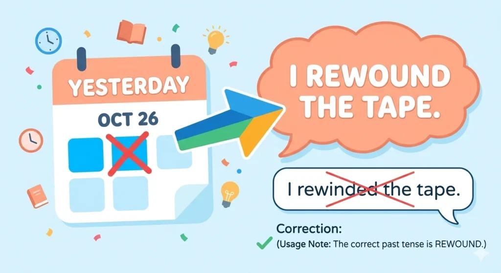 rewound or rewinded
