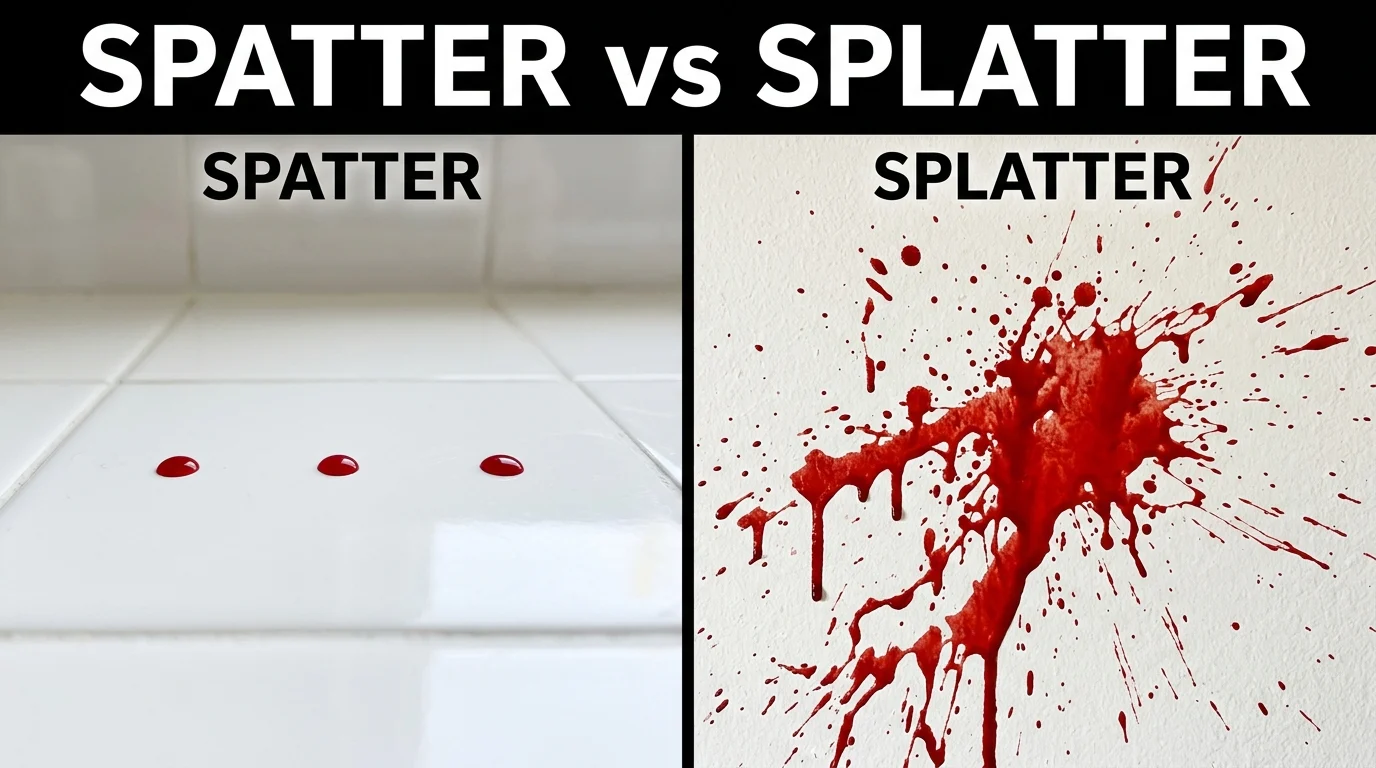 spatter or splatter