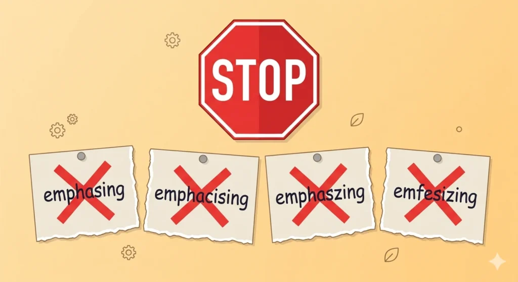 emphasising or emphasizing