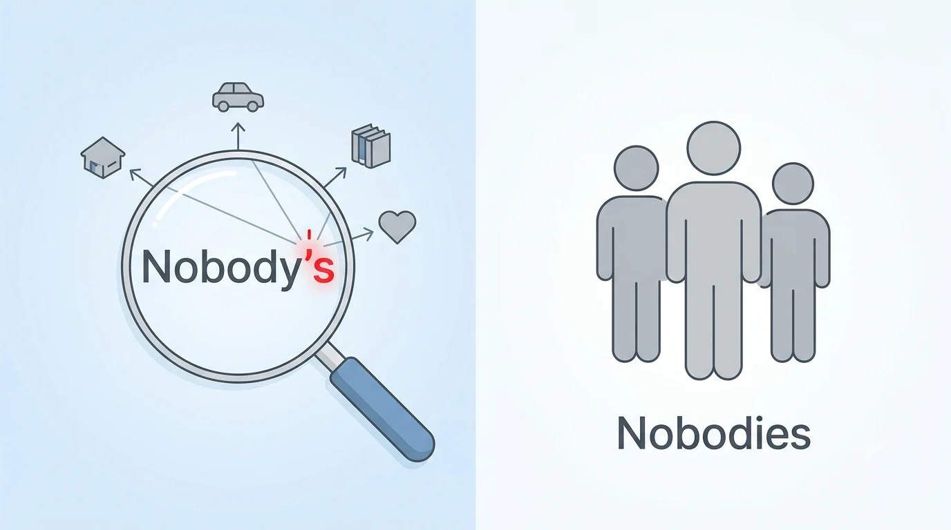 nobody's or nobodies